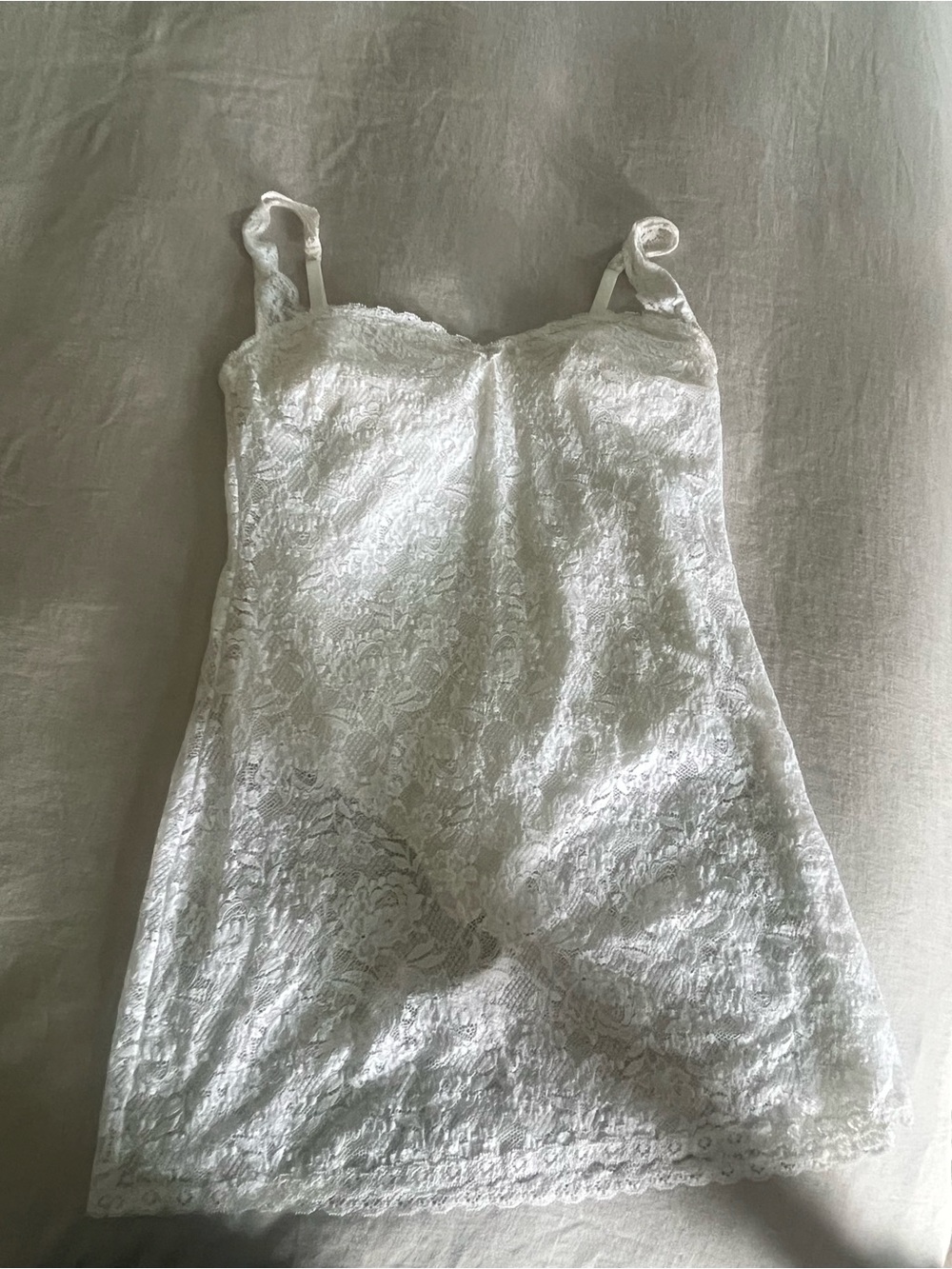 Cosabella Ivory Lace Chemise with Adjustable Straps